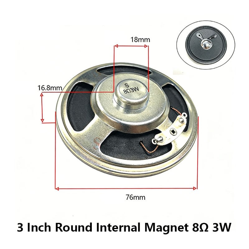 3 Inch 4Ω 8Ω 16Ohm 1W 2W 3W 5W 10W 20W Full-range Speaker Loudspeaker Waterproof