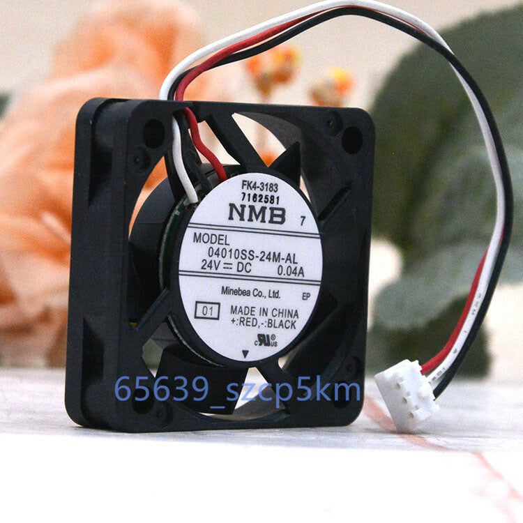 NMB 04010SS-24M-AL 40*40*10MM 24V 0.04A 3Pin Cooling Fan
