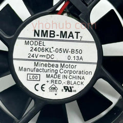 NMB-MAT 2406KL-05W-B50 DC 24V 0.13A 2-Wire 60x60x15mm Server Cooling Fan