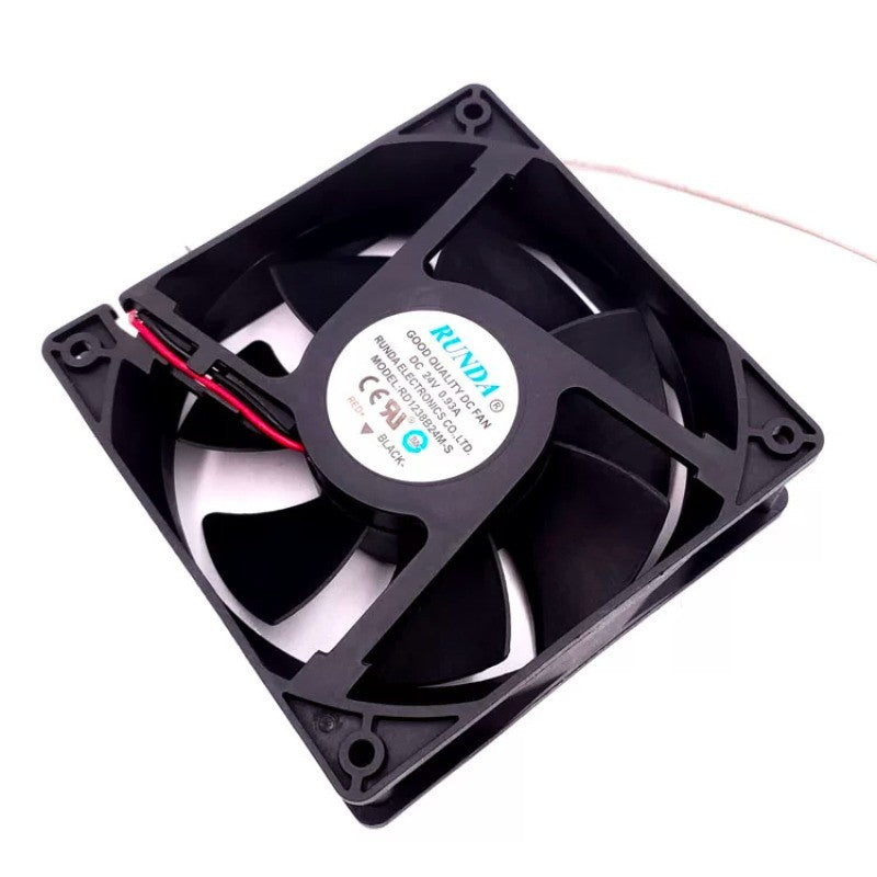 RUNDA RD1238B24M-S DC24V 0.93A 12038 12CM 2-Wire Cooling Fan