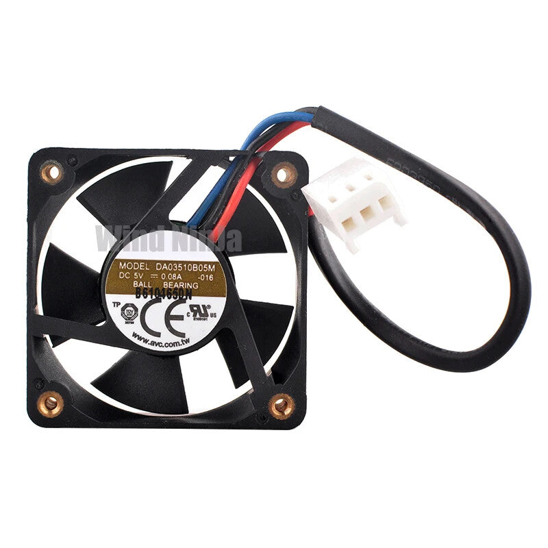 DA03510B05M 35mm 35x10mm DC5V 0.08A 3pin 12000rpm Dual ball bearing cooling fan