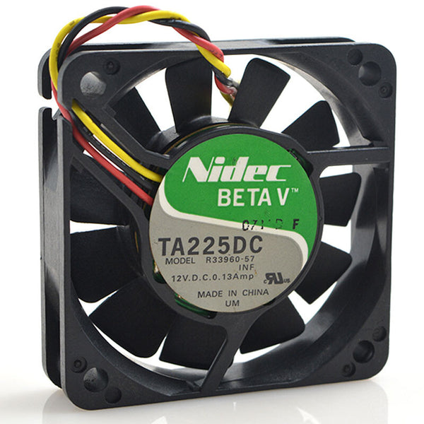 Nidec DC12V 0.13A 6CM 60*60*15mm R33960-57 3pin double ball bearing cooling fan