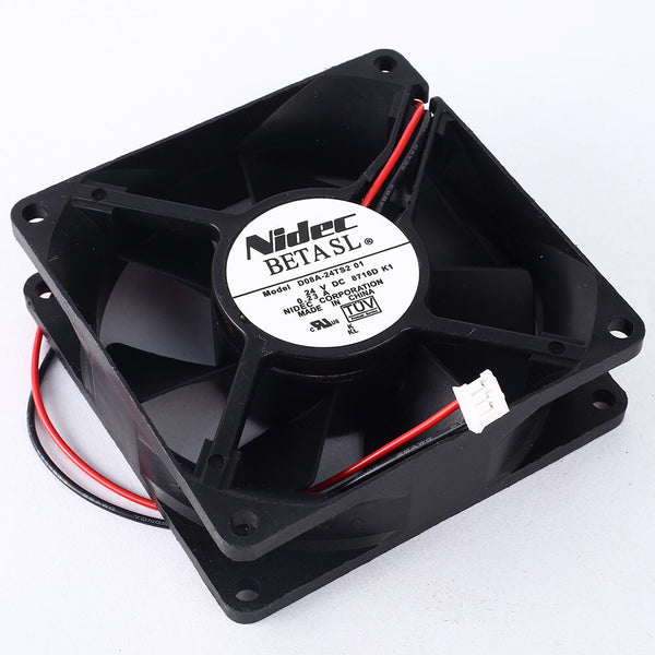 Nidec 80*80*25mm 8cm D08A-24TS2 01 DC 24V 0.23A 2-Lines inverter cooling fan