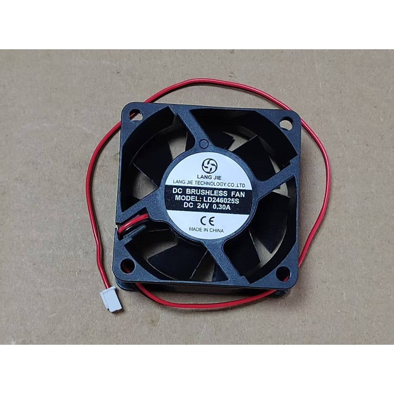 1 PCS LANGJIE LD246025S 6025 DC24V 0.30A 6CM 2-wire cooling fan
