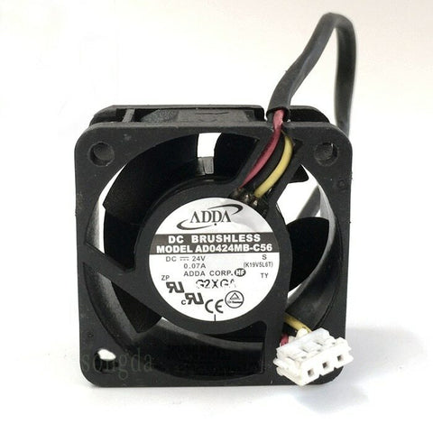 2PCS ADDA AD0424MB-C56 4020 40mm 4cm DC 24V 0.07A 3-Wire Cooling Fan