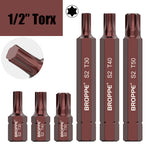 Torx Impact Screwdriver Bit T20 T25 T30 T40 T45 T50 T55 Insert Bit 30mm/75mm