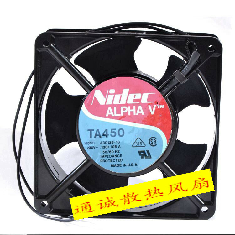 Nidec ALPHA V TA450 A30135-10 230V .130/.105A Welding Machine Metal Fan