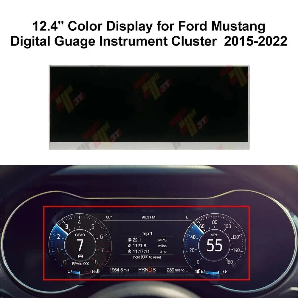 12.4" Color Display for Ford Mustang Digital Guage Instrument Cluster Repair