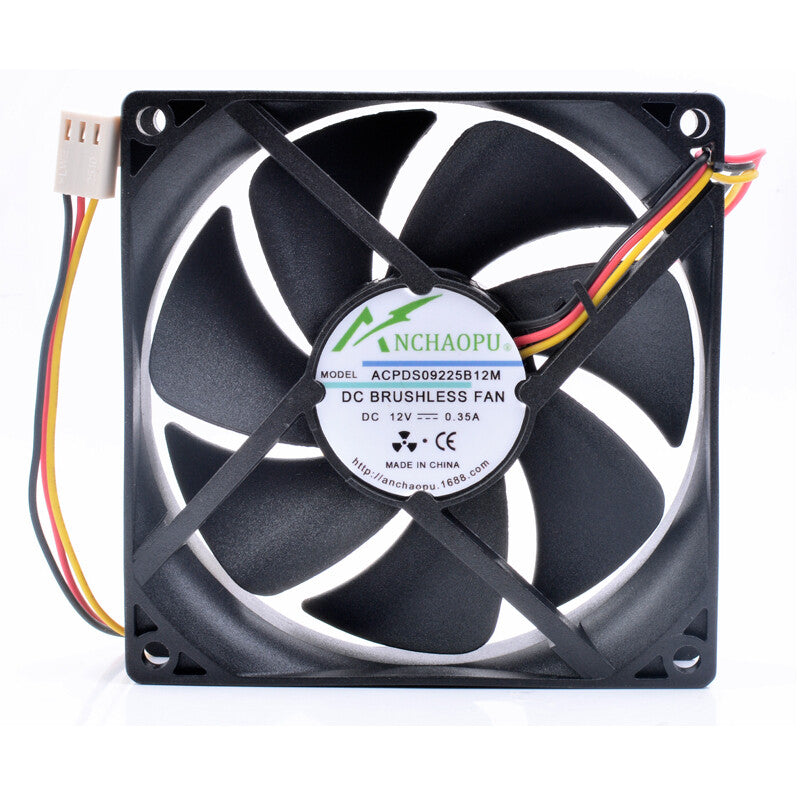 DS09225B12M 9cm 9025 12V 0.35A 3 lines double ball large air volume cooling fan