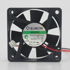2pcs Sunon KDE2406PHV2 6015 60mm DC 24V 1.3W maglev IPC axial cooling fans