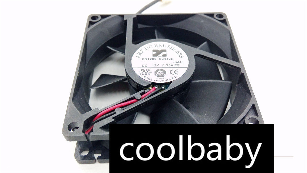 ARX FD1280-S2442E fan 80*80*25mm DC12V 0.35A 2Pin