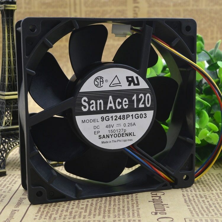 San Ace 120 12038 48V 0.25A 9G1248P1G03 12cm Motor protection cooling FAN