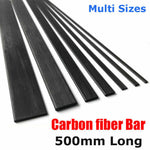 500mm Carbon Fiber Strip Solid Rod Round Square Tube Flat Bar Shaft RC Airplane