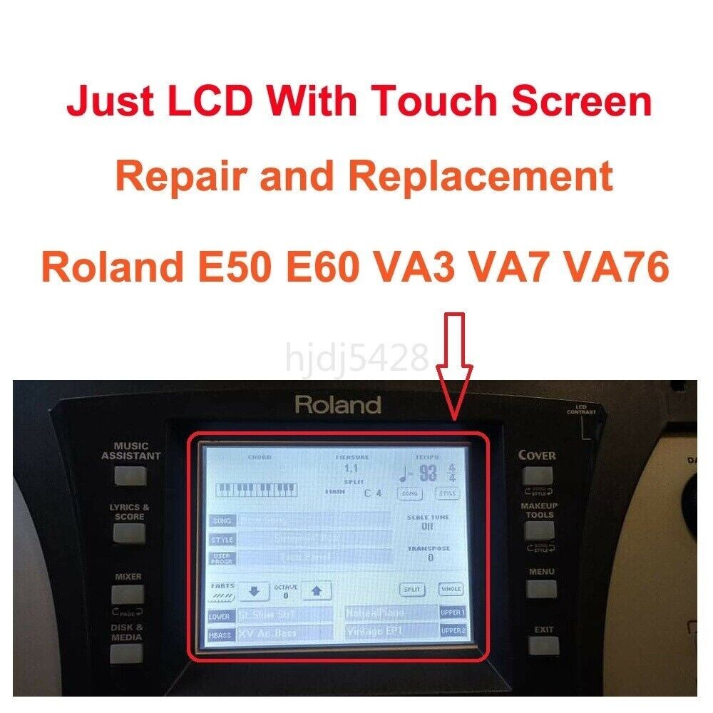 LCD Display With Touch Screen for Roland E50 E60 VA3 Repair Replacement