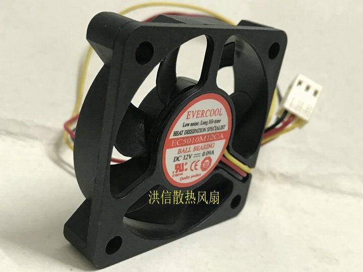 EVERCOOL EC5010M12CA DC12V 0.09A 50mm mute CPU fan 3pin