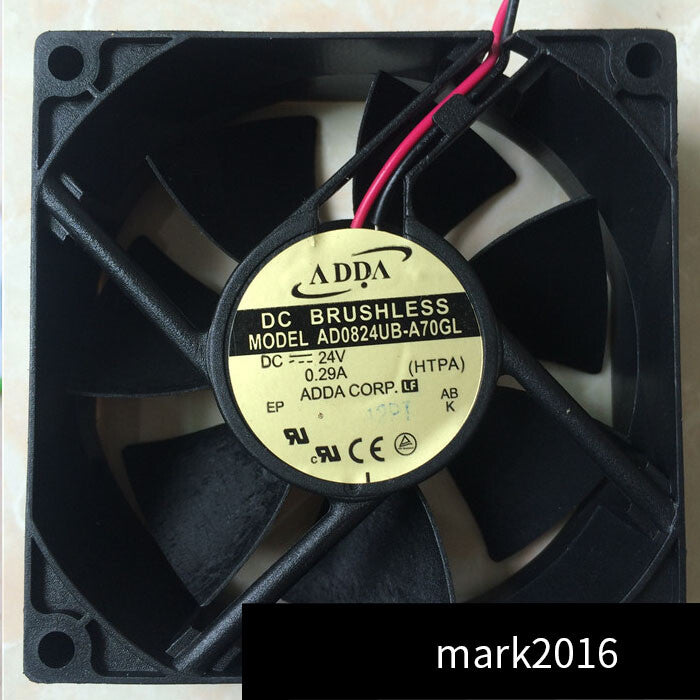 ADDA AD0824UB-A70GL 8025 DC24V 0.29A 2 wire instrument fan converter fan