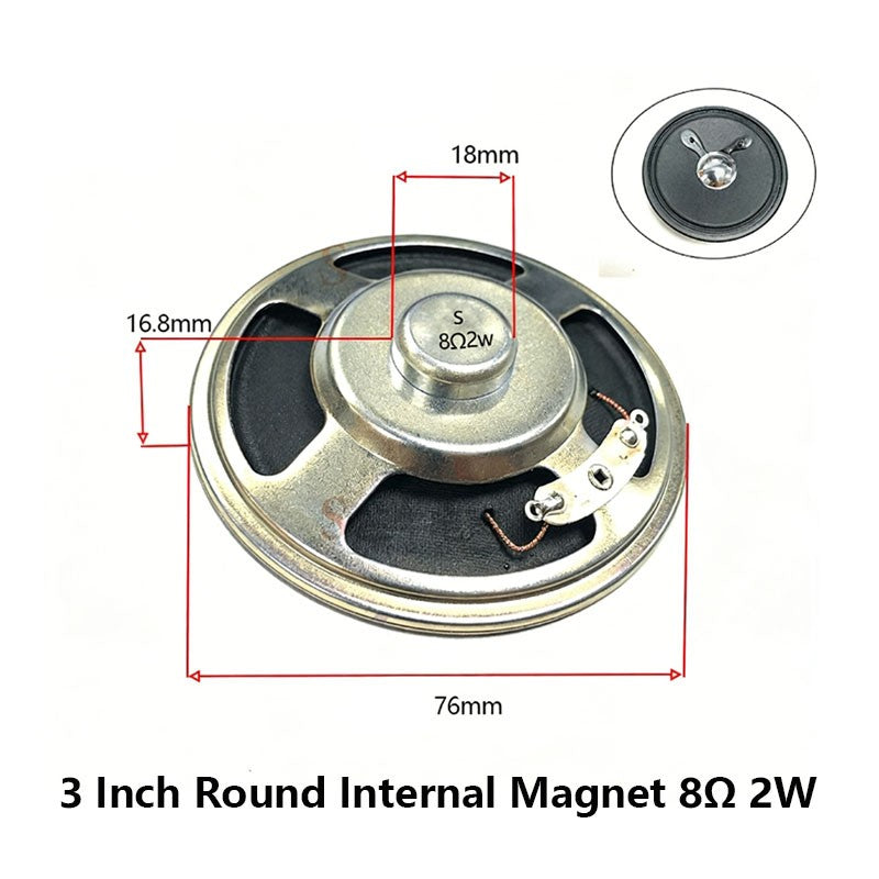 3 Inch 4Ω 8Ω 16Ohm 1W 2W 3W 5W 10W 20W Full-range Speaker Loudspeaker Waterproof