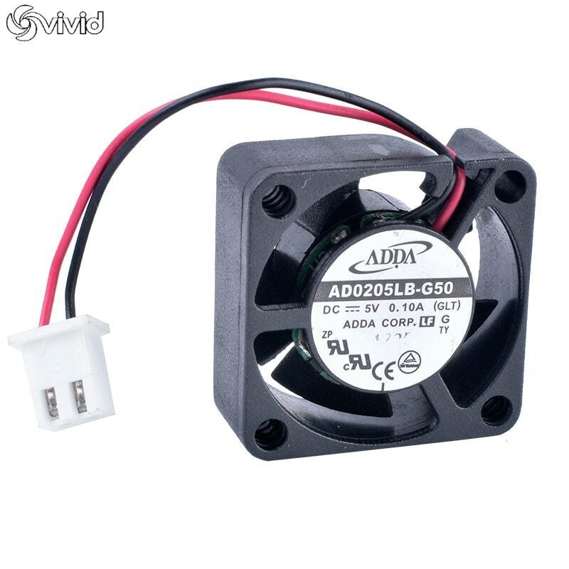 ADDA AD0205LB-G50 2510 25mm 2-wire 5V 0.10A Double Ball Bearing Cooling Fan