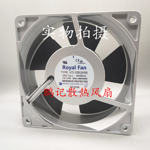 Royal Fan UTL125C A59 200V 50/60Hz 15W14W 12038 Aluminum Frame Fan