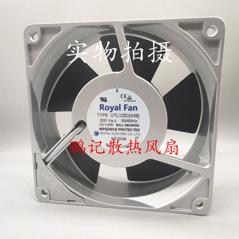 Royal Fan UTL125C A59 200V 50/60Hz 15W14W 12038 Aluminum Frame Fan