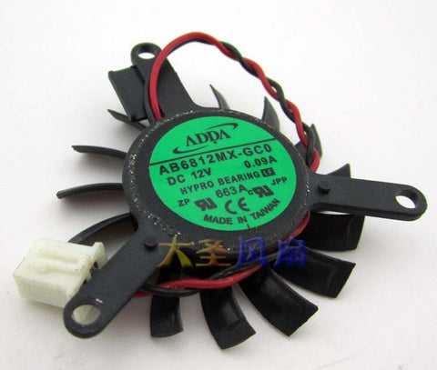 Original ADDA AB6812MX-GC0 NV-1035-C3 12V 0.09A graphics card cooling fan