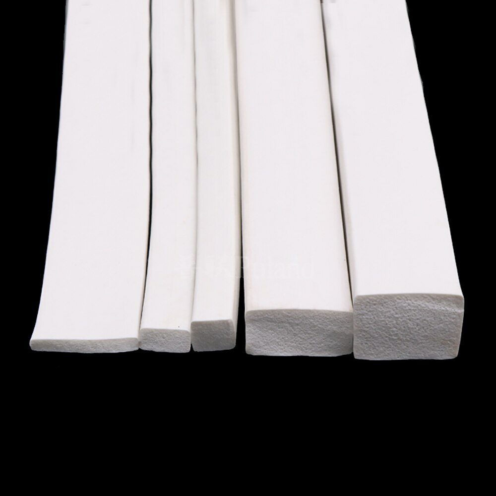 White Foam Weather Sponge Rubber Strip Seal For Doors Windows square 8 - 20mm