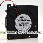 12CM 12032 Turbo Fan Double Ball Blower YY12032H12B 12V 0.80A