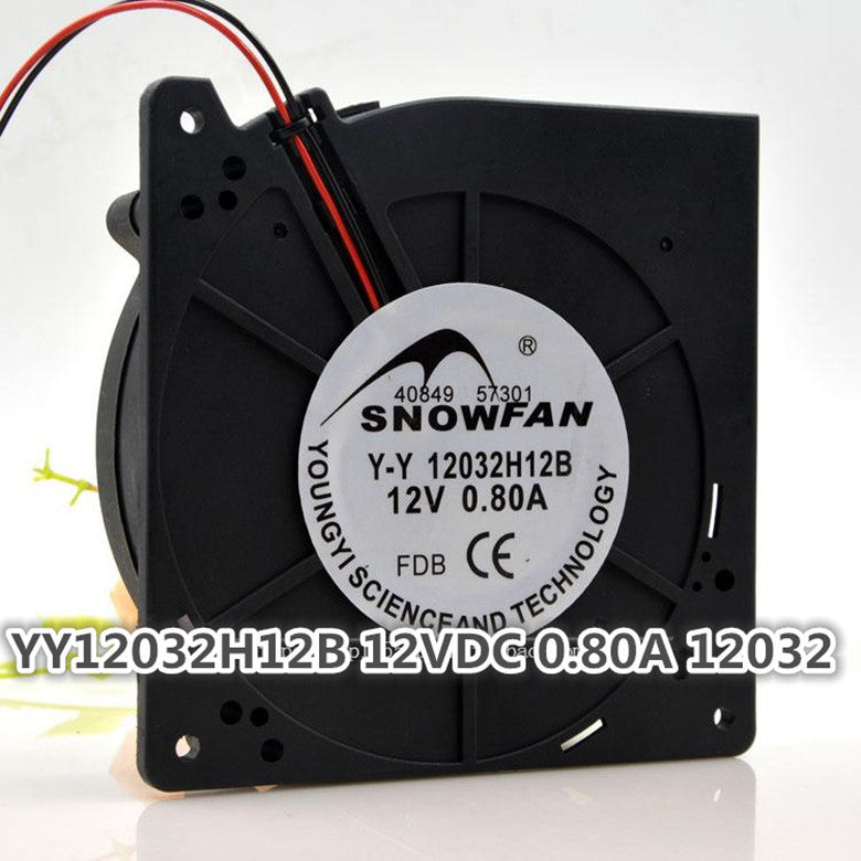 12CM 12032 Turbo Fan Double Ball Blower YY12032H12B 12V 0.80A