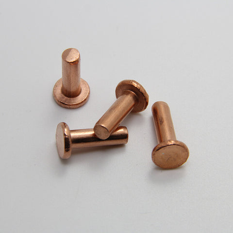 100pcs M2 flat head copper rivets horizontal brass solid percussion rivet GB109