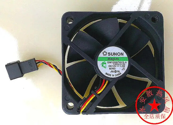 SUNON 12V 1.0W 6CM 6015 60*60*15mm GM1206PHV2-A 3 line mute cooling fan
