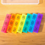 Pill Case Medicine Tablet Dispenser 3 Row 21 Grids 7 Days Pill Storage Container
