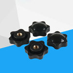 Thumb Screw Bolts Female Thread Black Round Fluted Clamping Knob M4 to M12