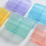 Medicine Pill Box 6 large Grids Pills Box for Vitamin/ capsule pill case