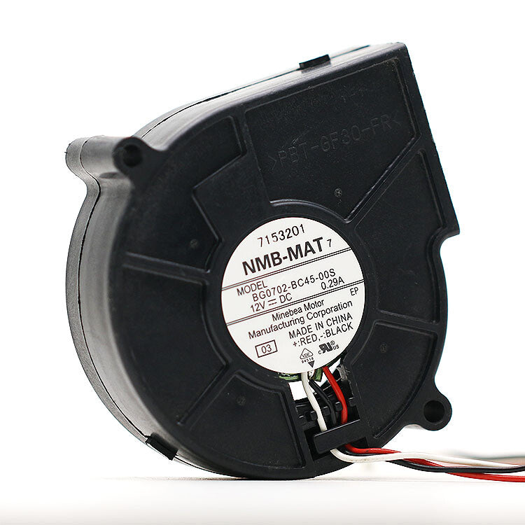 NMB BG0702-BC45-00S 12V 0.29A 7025 7CM 3-pin cooling turbofan blower