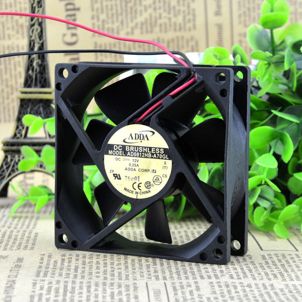 2pcs Original ADDA AD0812HB-A70GL 12V 0.25A 8015 dual ball bearing cooling fan