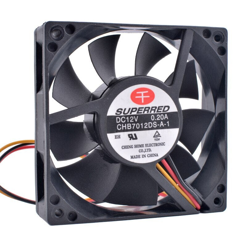 CHB7012DS-A-1 7cm 70mm fan 70x70x20mm DC12V 0.20A 3pin 3600rpm Axial flow fan