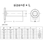 M1.6-M6 SUS304 Allen Hex Hexagon Socket Ultra Thin Flat Wafer Head Screw Bolt