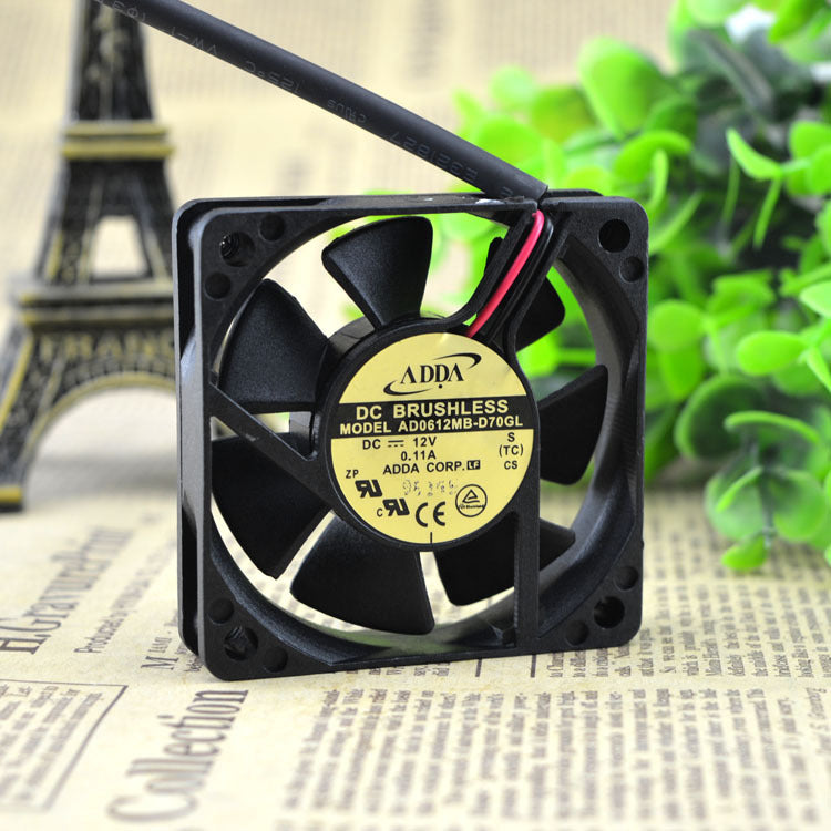 ADDA AD0612MB-D70GL fan 60*60*15mm DC12V 0.11A 2pin Cooling Fan