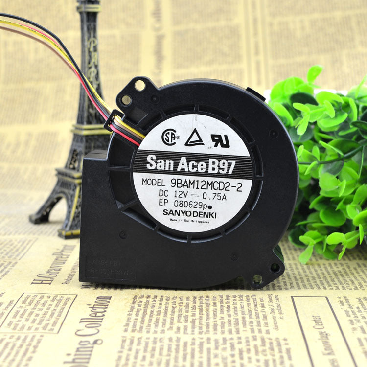 San Ace B97 9BAM12MCD2-2 9 CM DC 12V 0.75A 4 Pin Turbo Cooling Fan