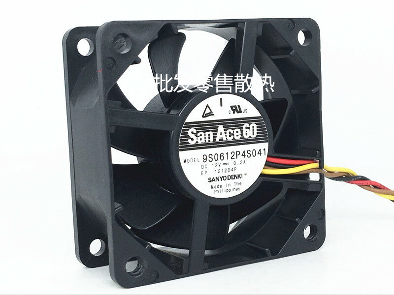 1PC Sanyo 9S0612P4S041 6CM 6025 12V 0.2A PWM Dual Ball Mute Cooling Fan