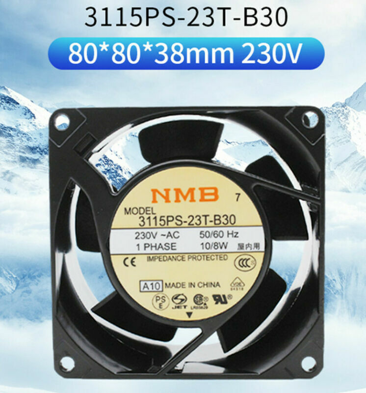 3115PS-23T-B30 8CM 8038 220V 10/ 8W High Temperature Resistant AC Fan