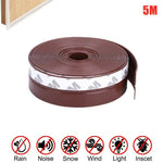25mm 5M Self Adhesive Door Seal Strip Silicone Soundproofing Seal Sealing Tape