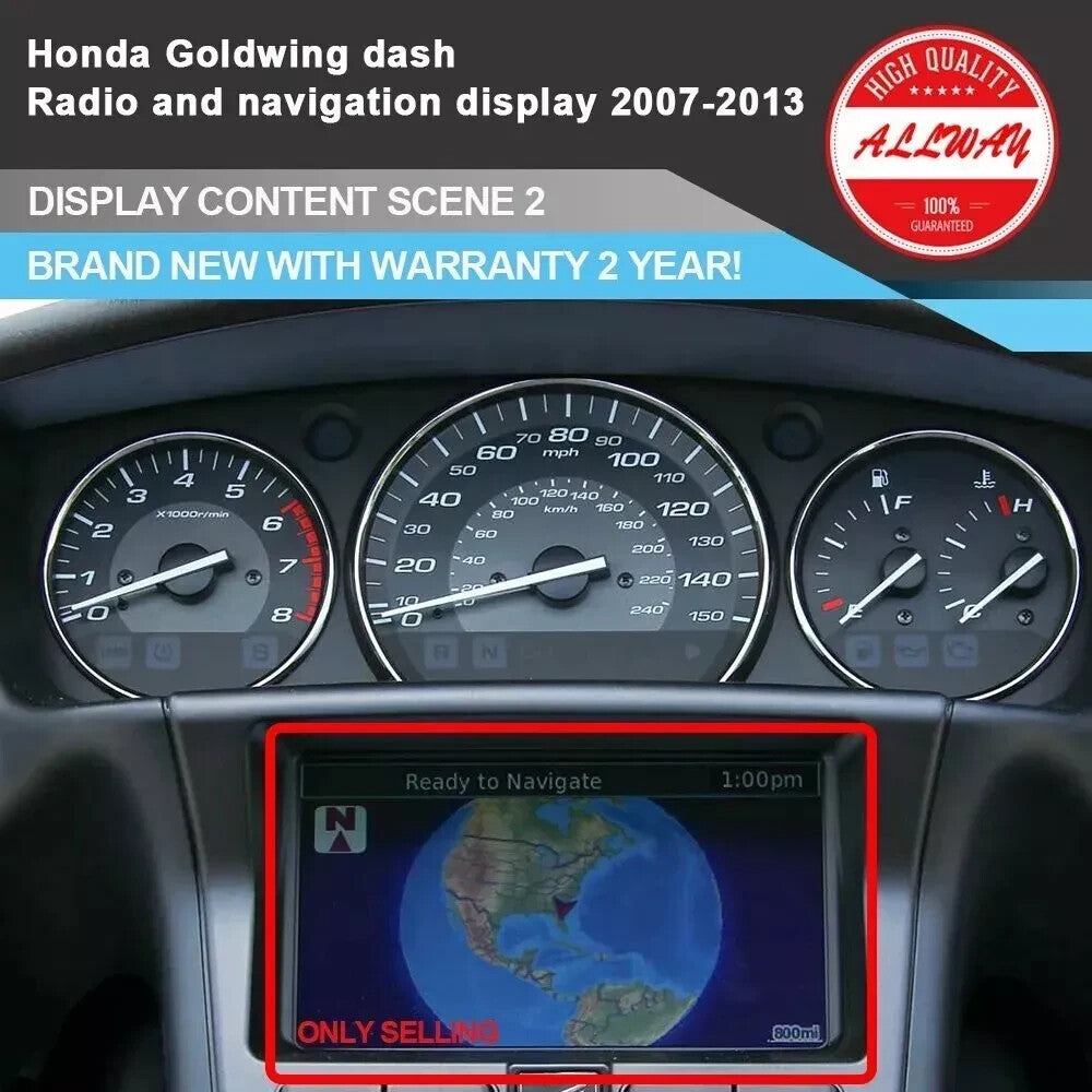 For Honda Gold Wing GL1800 Gauge Cluster 37100-MCA GPS Radio Display