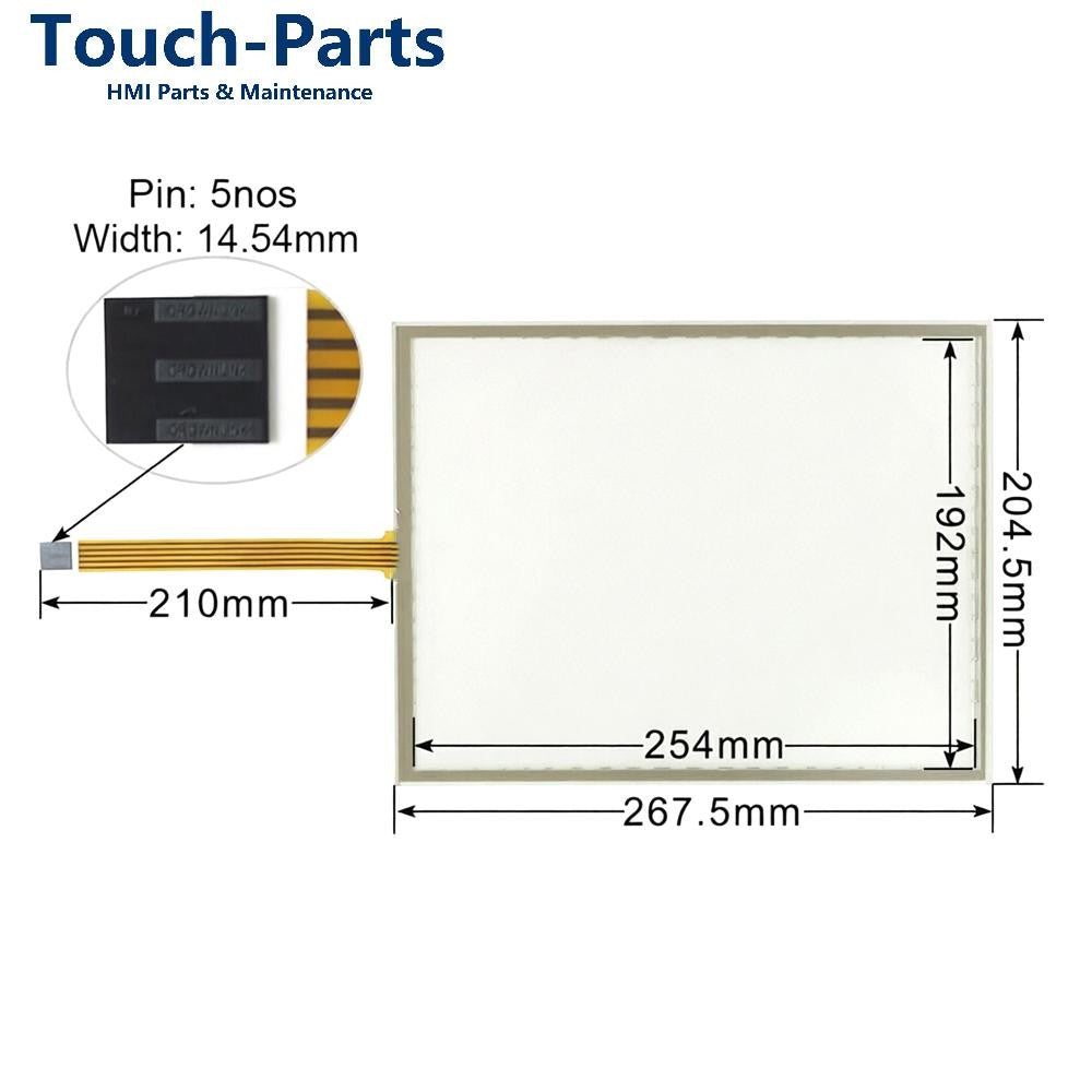For 6AV6 644-0AA01-2AX0 Screen + Overlay Front Case Cover 6AV6644-0AA01-2AX0