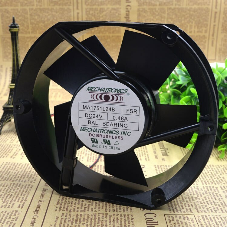 MA1751L24B FSR for MECHATRONICS 24V 0.48A 17CM 2pin Double Ball Fan