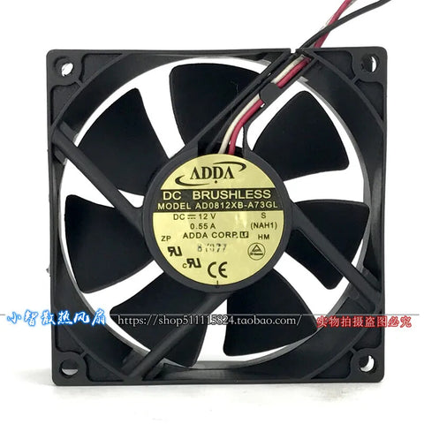 ADDA 8CM 8025 12V 0.55A high air volume power supply cooling fan AD0812XB-A73GL
