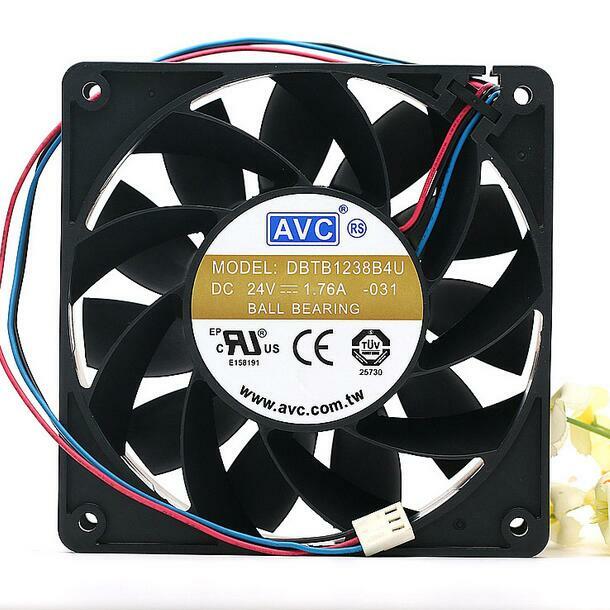 AVC DBTB1238B4U DC 24V 1.76A 12CM 12038 120*120*38MM 3-wires cooling fan