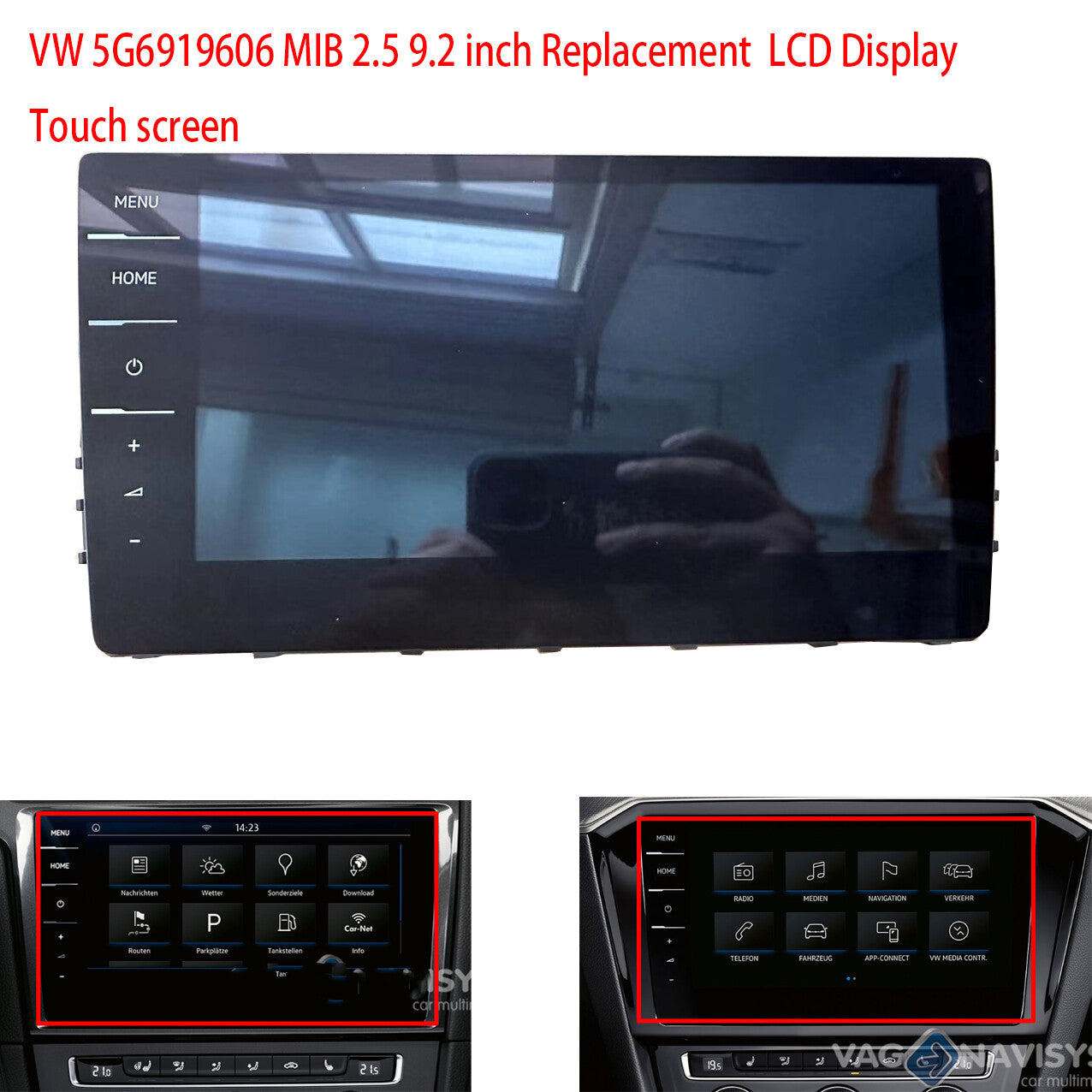 Replacement LCD Display Touchscreen DISCOVER PRO Passat B8 Tiguan GOLF 7 MIB 2.5