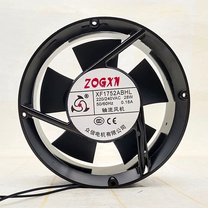 ZOGXN Fan XF1752ABHL AC220/240V 0.18A 17552 17cm axial flow Fan 2 wire