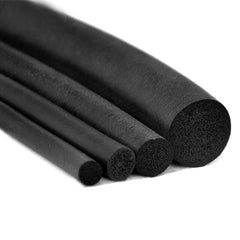 Black EPDM Rubber Foam Sealing Strip Round Bar For Cabinet Door Seal 2mm~25mm